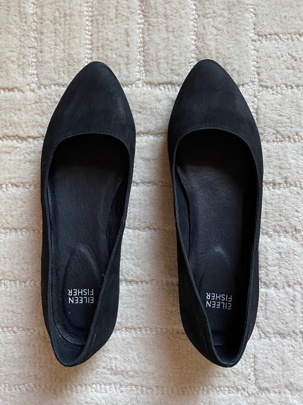 Eileen Fisher nubuck leather flats size 7.5 M